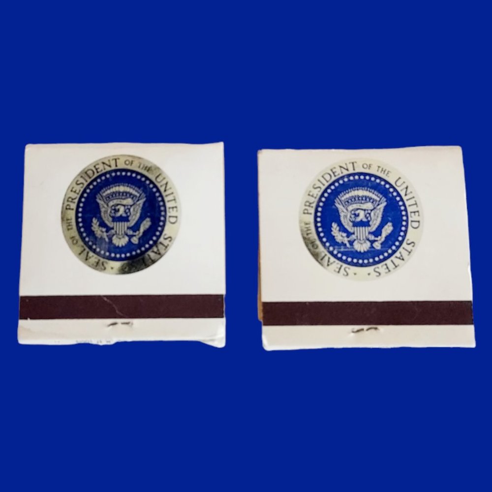 1970s Official Matchbook GERALD R. FORD 38th US President (Set of 2)